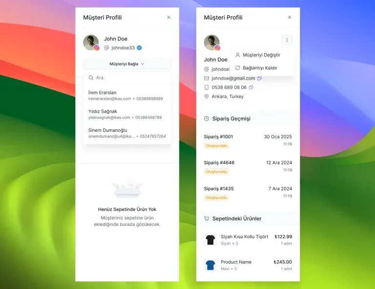 ikas Gelen Kutusu ile Müşteri Profili Eşleştirme
